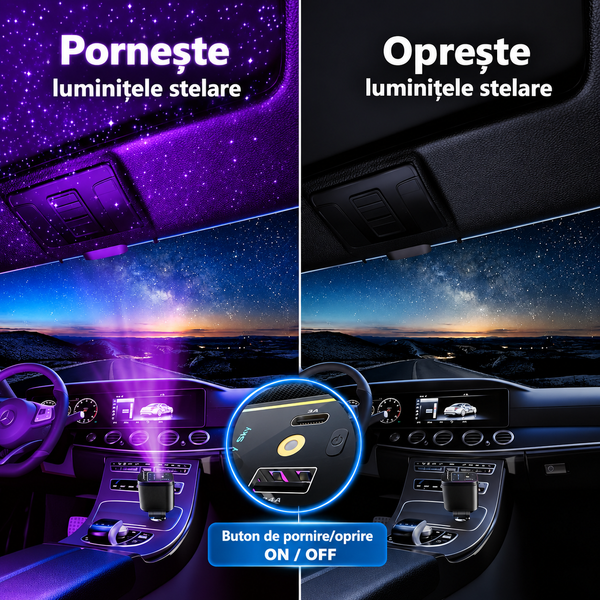 Încărcător Auto Retractabil Starlight